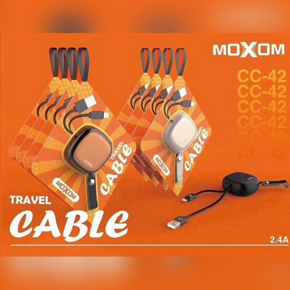 کابل شارژ آیفونی مسافرتی موکسوم moxom cc-42
